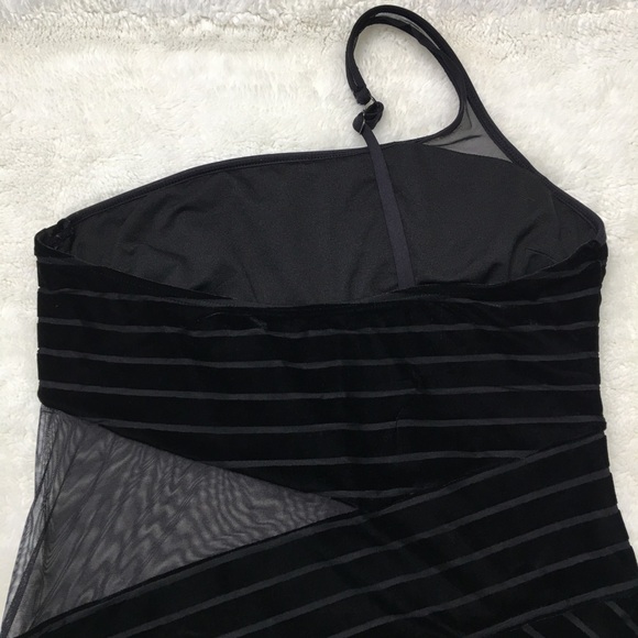 Kenneth Cole Black Sultry Velvet One Shoulder Swimsuit Medium One-piece Bathing - Picture 15 of 15